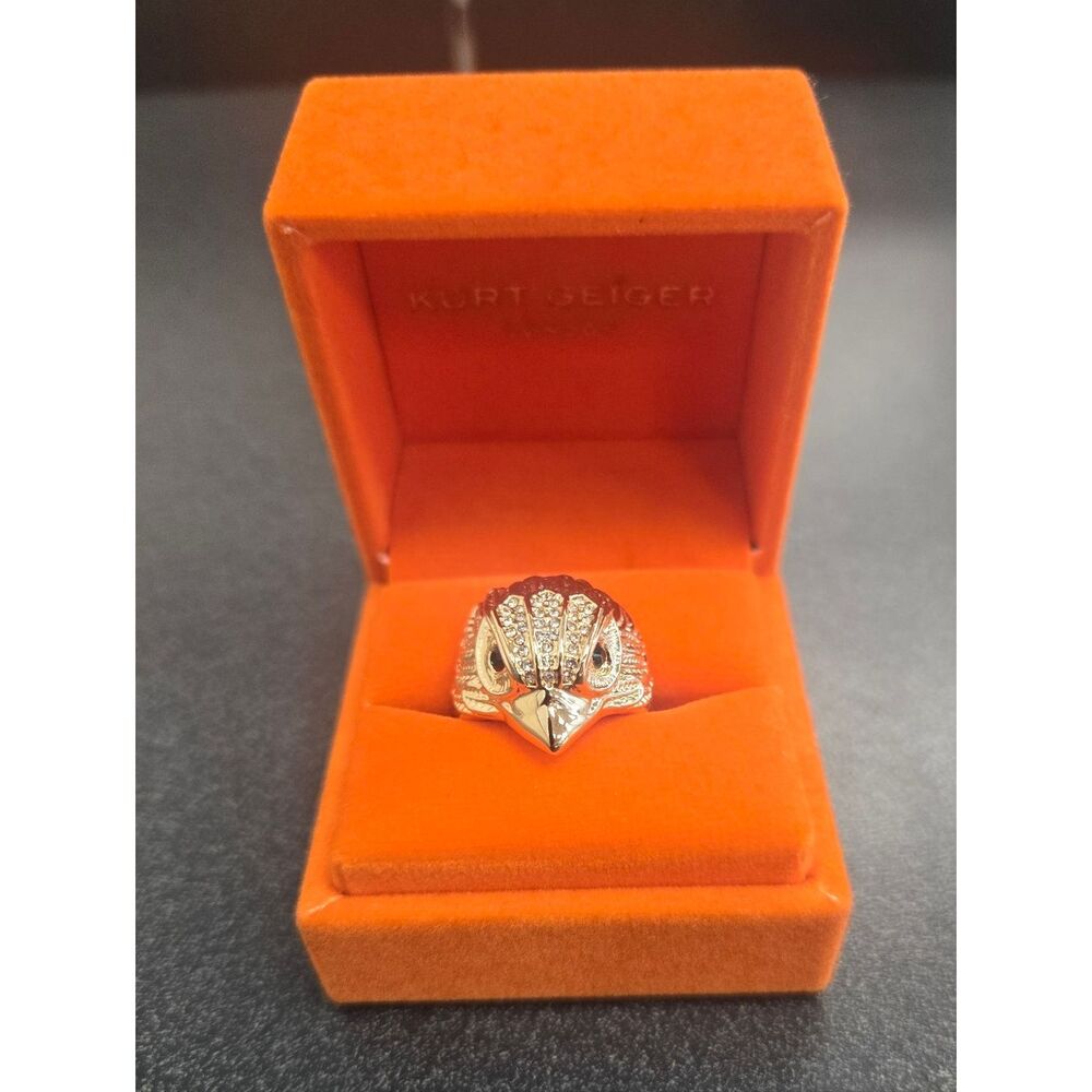 Kurt Geiger Gold Eagle Ring Sz 8